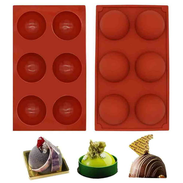 1/2 PACK Square Silicone Mold 12 Cavity Baking Round for Cake Jelly Pudding